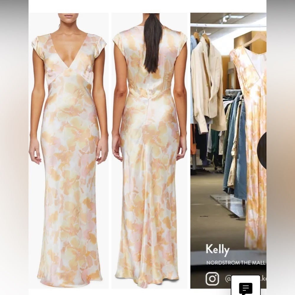 Elegant Pastel Floral V-Neck Maxi Dress